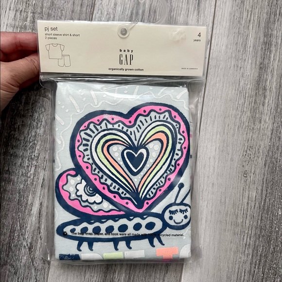 GAP Girls Easter Colors Pajama Set w/Shorts Size 4T NWT - Picture 2 of 3